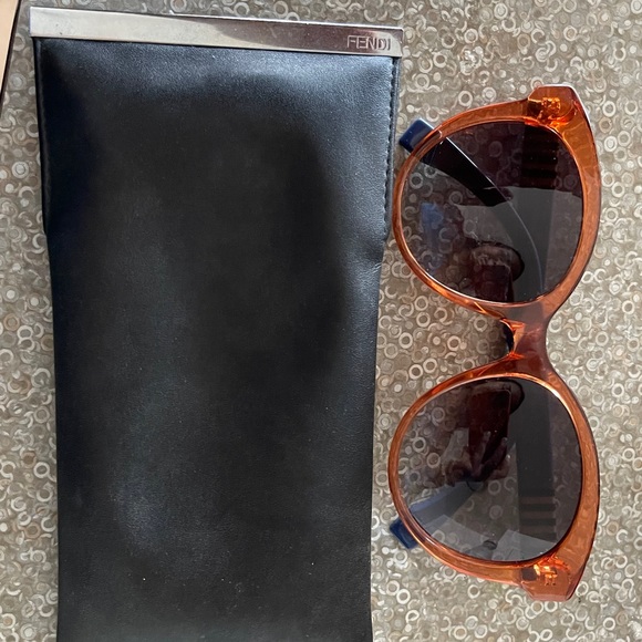 Fendi FF013/S Orange Transparent Sunglasses - Picture 4 of 7